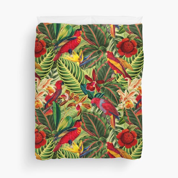 Item preview, Vintage Tropical Bird Jungle Botanical Night Botanical Garden Nightgarden designed and sold by UtArt.