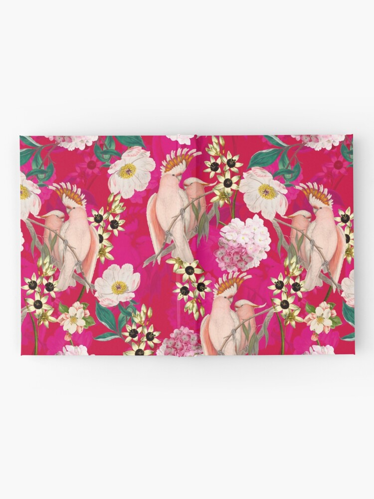Alternate view of Vintage Tropical Bird Jungle Garden Pink Hardcover Journal