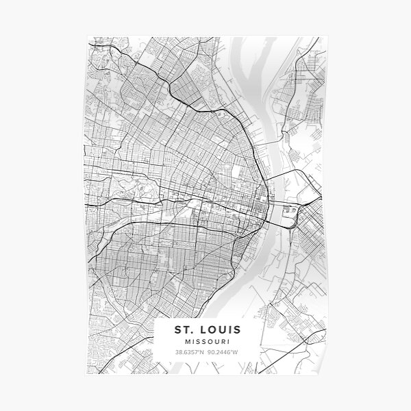 St Louis Street Map St Louis Map Gifts & Merchandise | Redbubble