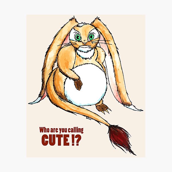 Who are you calling CUTE !? Photographic Print