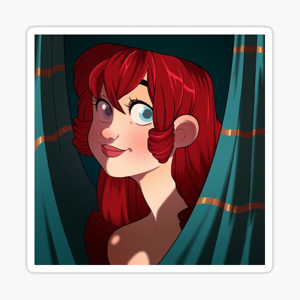 red hair girl Sticker