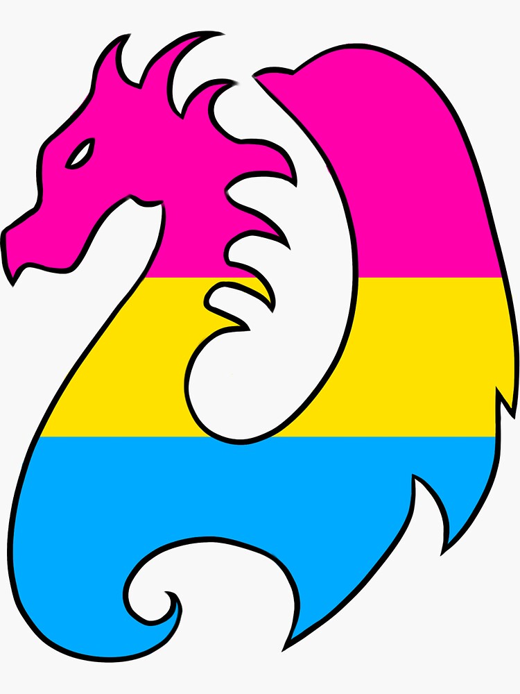 "Pride Dragon-Pansexual" Sticker by 3Geeks1House | Redbubble
