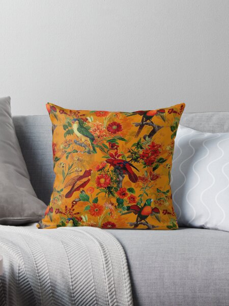 Item preview, Vintage Tropical Bird Jungle Botanical Garden orange Nightgarden designed and sold by UtArt.