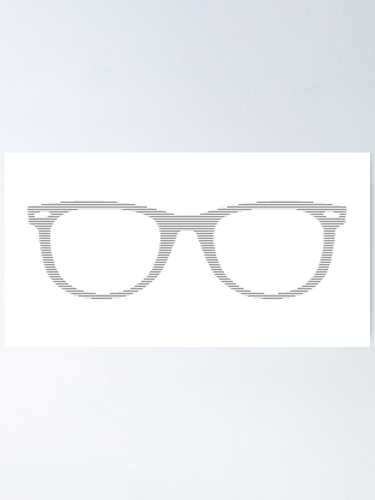 "Hipster glasses ASCII" Poster for Sale by ANita Redbubble