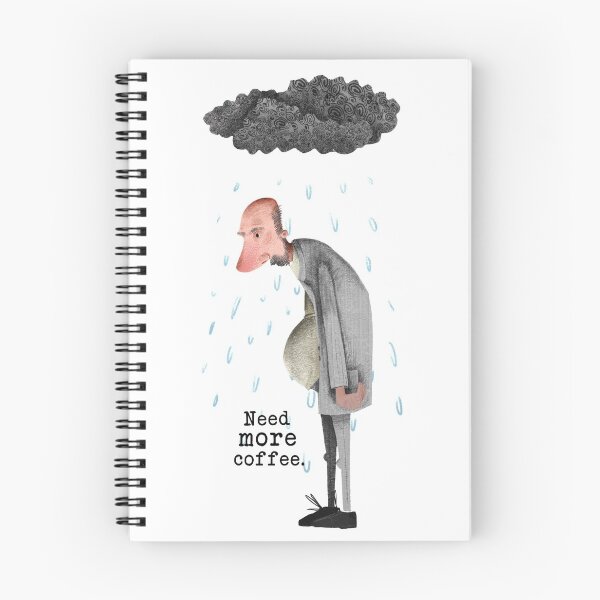 Item preview, I need coffee, rainy Monday illustration designed and sold by FlossyNics.
