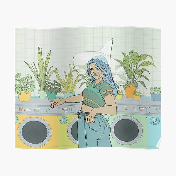 wandbilder waschsalon redbubble