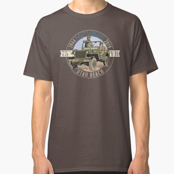UTAH beach and the Rough Rider Jeep Classic T-Shirt