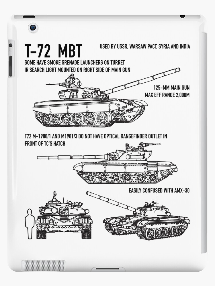 T 72 Russian Main Battle Tank Blueprint Gift Ipad Case Skin By Battlefield Redbubble