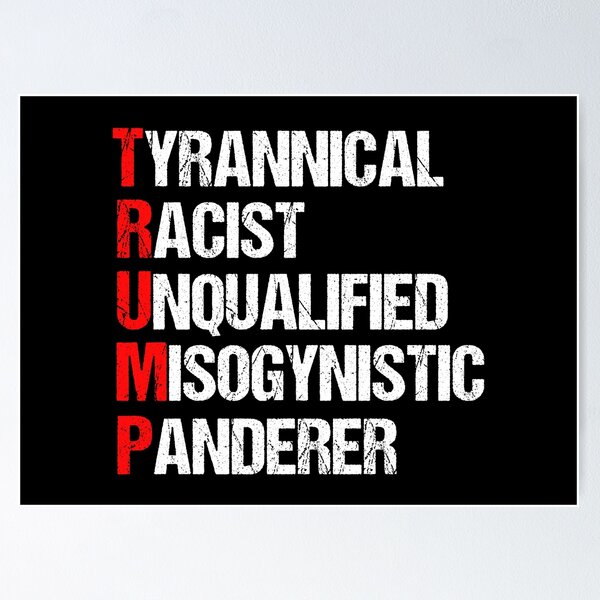 Item preview, Anti Trump Acrostic designed and sold by Epic Love Designs.
