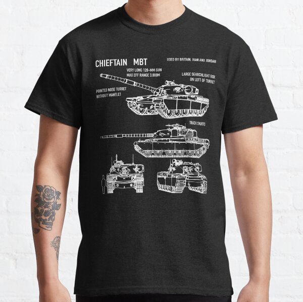 Chieftain British Army Panzer FV4201 Blueprint-Geschenk Classic T-Shirt