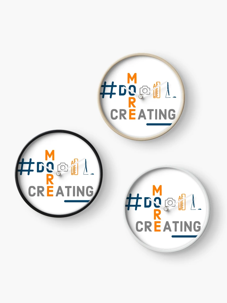 Thumbnail 3 of 4, Clock, #DoMoreCreating designed and sold by nickjamesvisual.