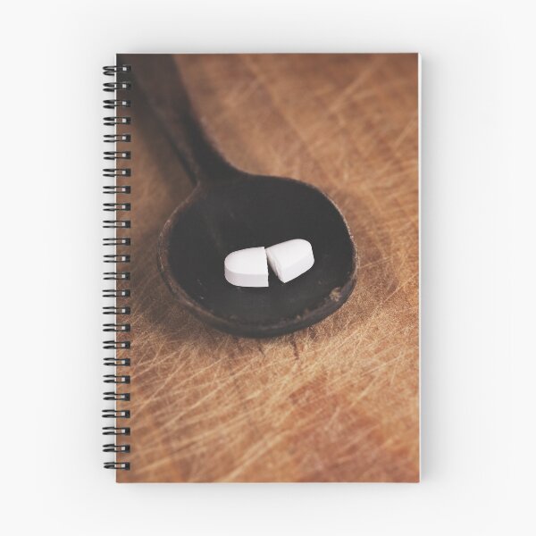 Item preview, Broken pill medicine tablet on wooden spoon  designed and sold by Claraveritas.