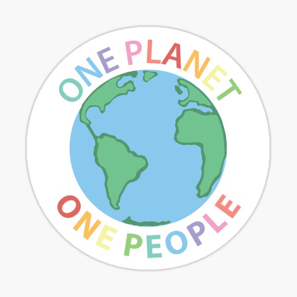 One Planet One People Sticker