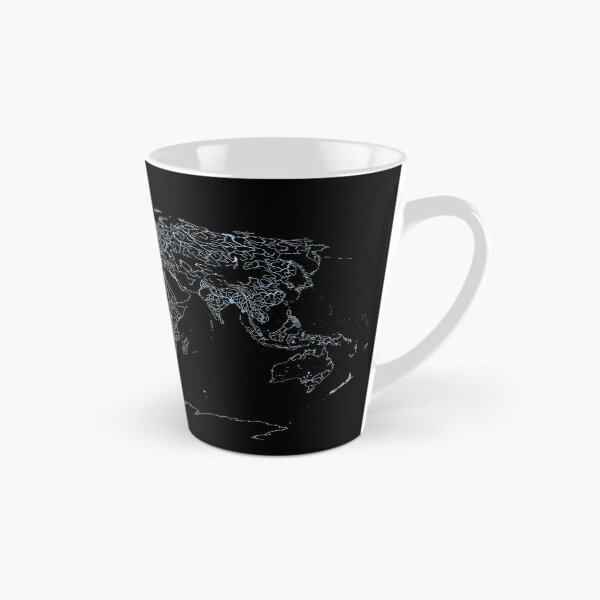 Item preview, World Map of Large Rivers, Lakes and Coast Lines - Dark Background designed and sold by ramiro.