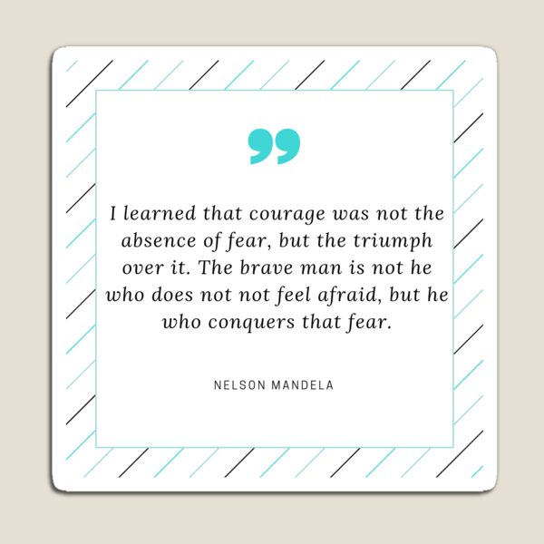 Nelson Mandela Quote Magnet