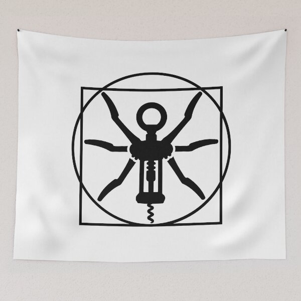 Item preview, Vitruvian man wine cork screw Leonardo Da Vinci designed and sold by LaundryFactory.