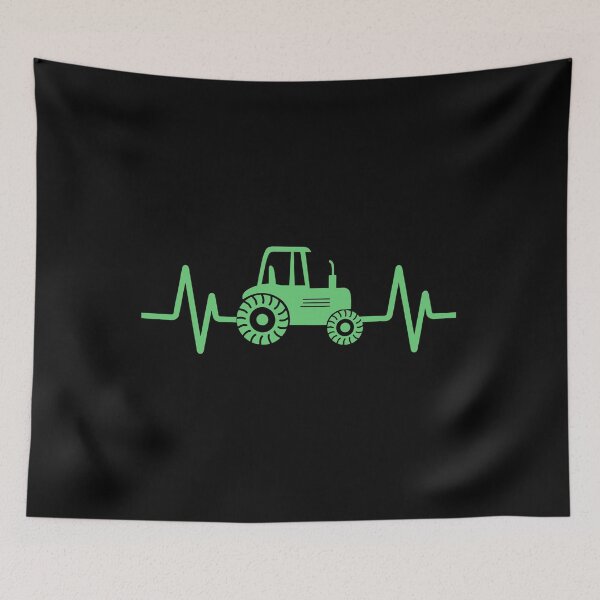 Item preview, Farming Tractor design, Heartbeat Green Tractor, Farmer Gift designed and sold by DNH Threads.
