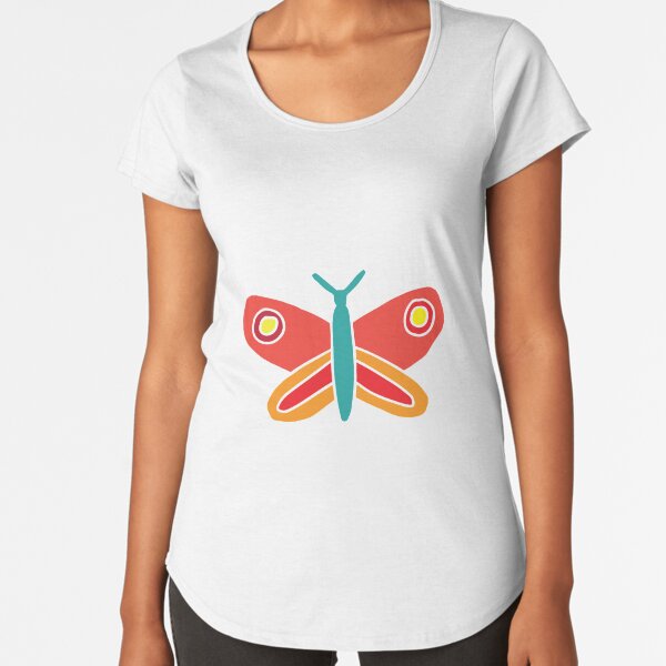 Painted Butterfly Premium Scoop T-Shirt