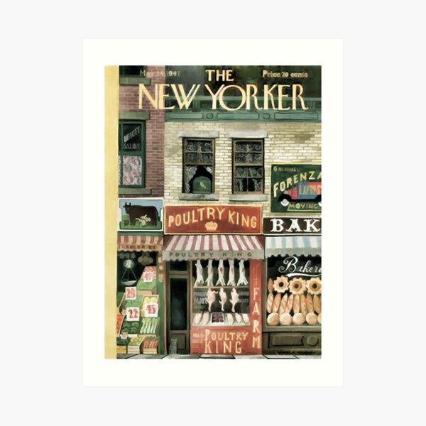 Vintage New Yorker Cover - Circa 1947 Art Print