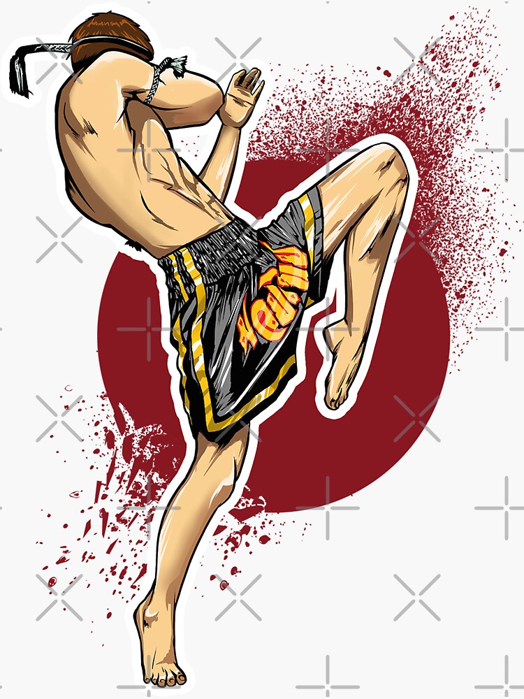 Thumbnail 3 of 3, Sticker, Muay Thai designed and sold by jjsealion.