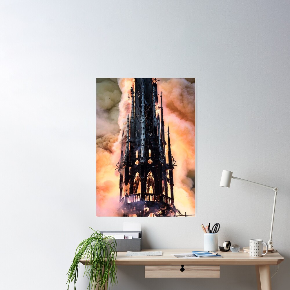Notre-Dame de Paris in Fire #NotreDameinParis #NotreDamedeParis #NotreDame #NotreDameFire Poster