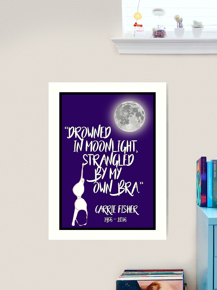 Thumbnail 2 of 3, Art Print, Drowned in Moonlight, Strangled by My Own Bra designed and sold by sophiapetrillo.