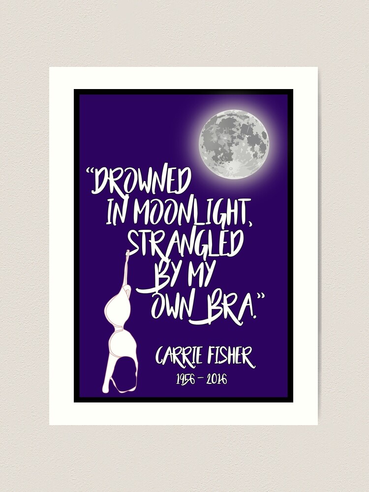 Thumbnail 1 of 3, Art Print, Drowned in Moonlight, Strangled by My Own Bra designed and sold by sophiapetrillo.