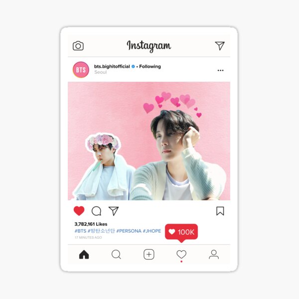 Bts Instagram Stickers Redbubble