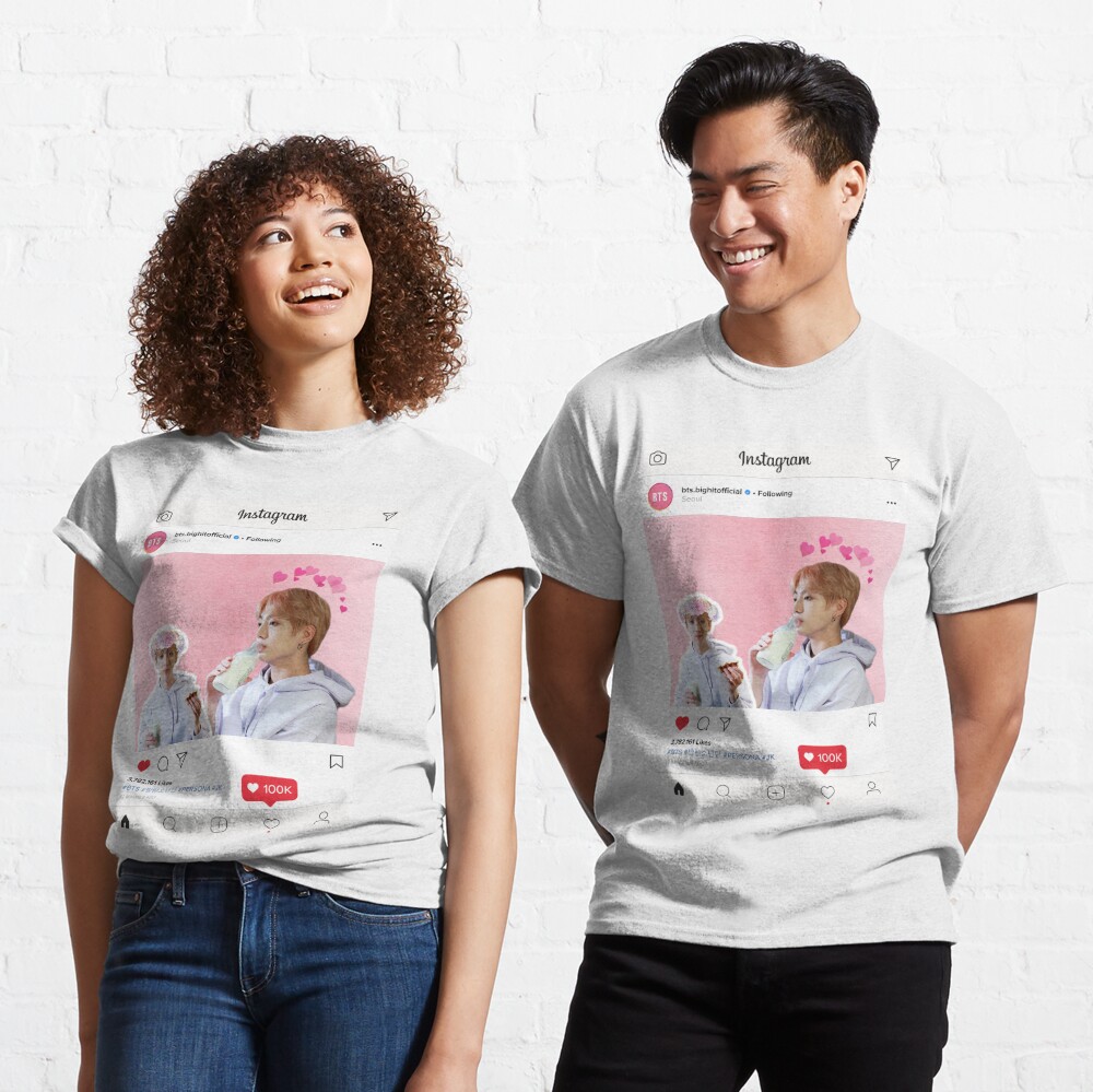 Bts Jungkook Instagram Edit T Shirt By Cutelittlepeach Redbubble