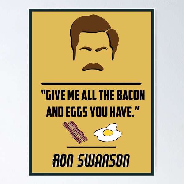 Ron Swanson bacon et oeufs gif