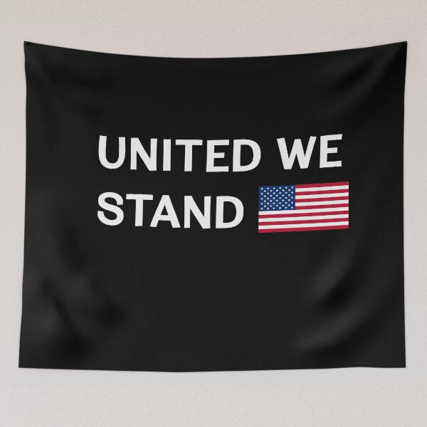 Item preview, United We Stand Flag Black and White designed and sold by AmericanArt.