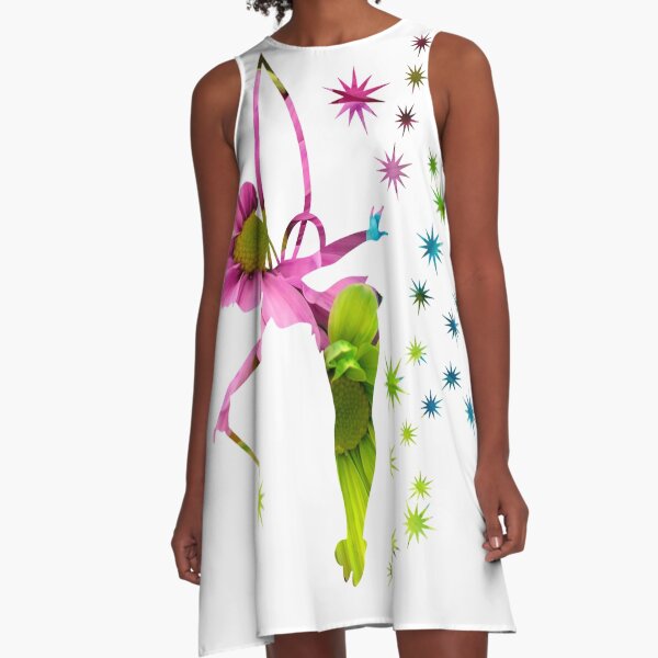 Floral Tinkerbell A-Line Dress