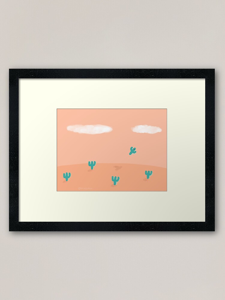 Alternate view of The Flying Cactus Framed Art Print