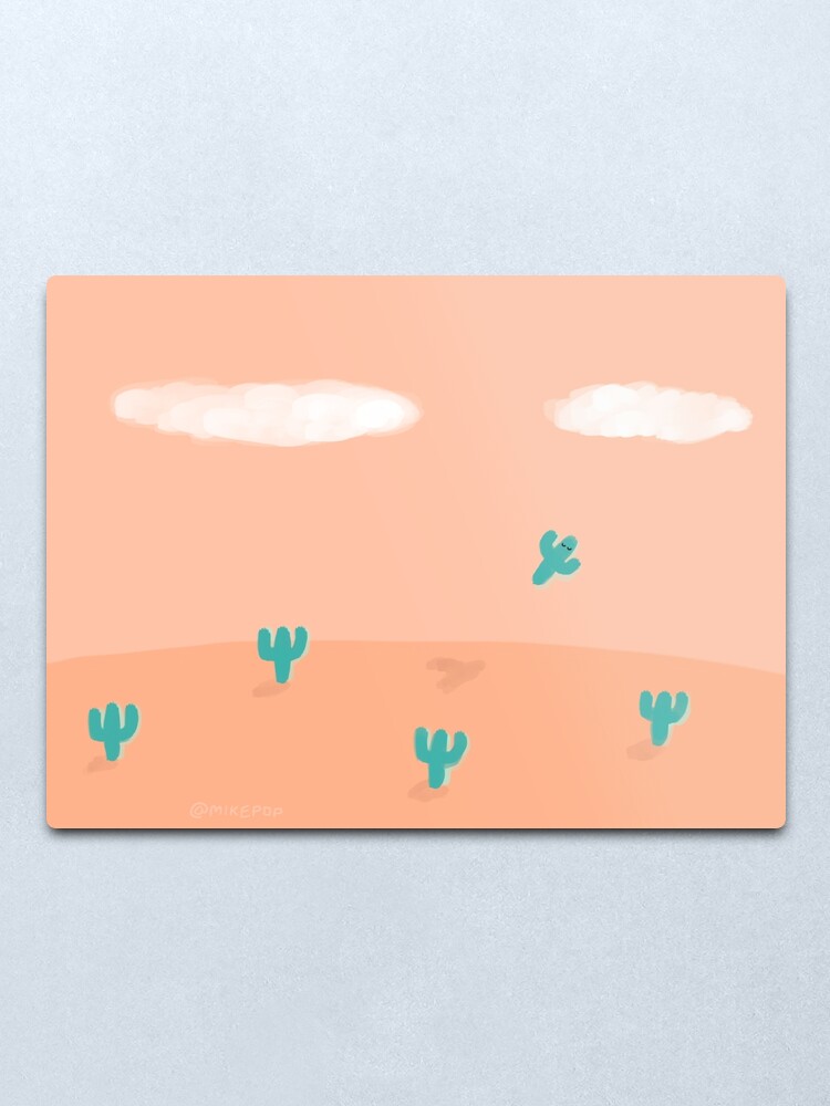 Alternate view of The Flying Cactus Metal Print