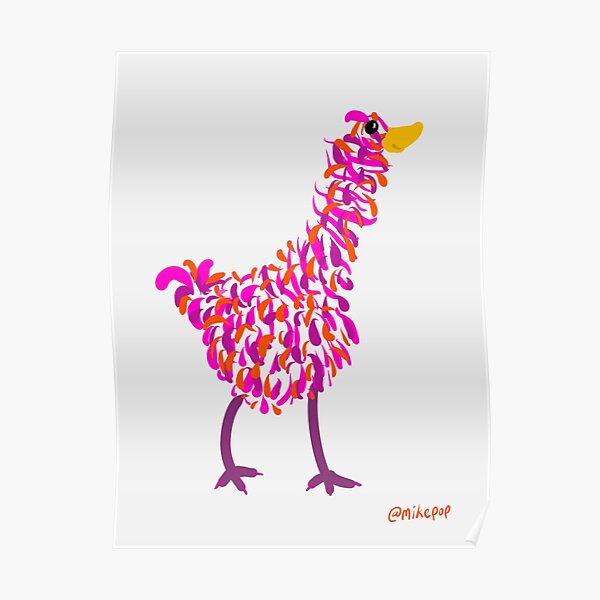 Feathery Big Bird Poster