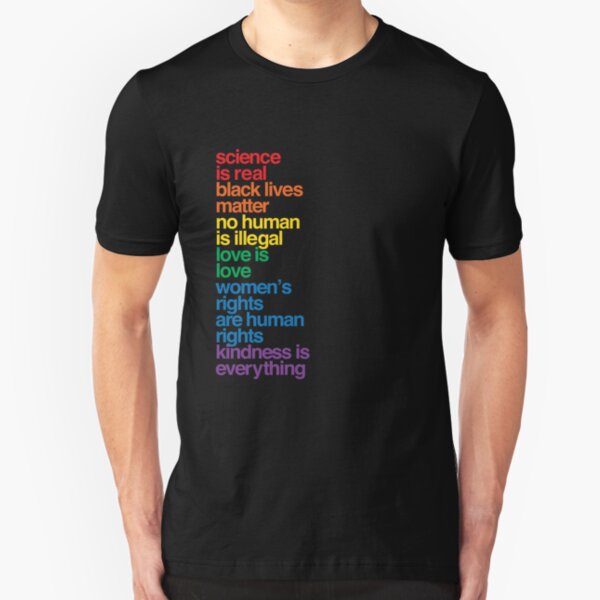 Science is Real Black Lives Matter Slim Fit T-Shirt