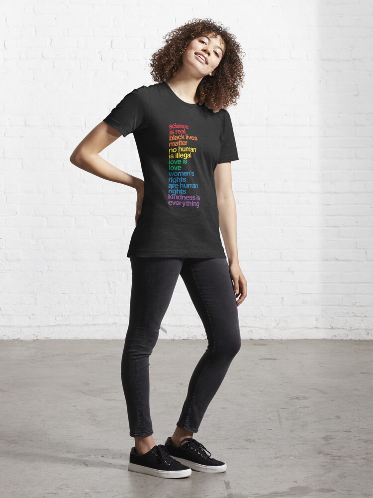 Alternate view of Science is Real Black Lives Matter Essential T-Shirt