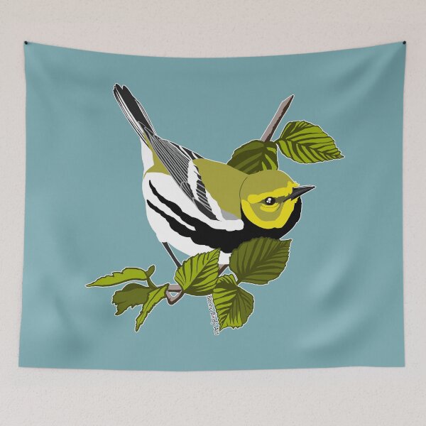 Item preview, Black-Throated Green Warbler designed and sold by BennuBirdy.