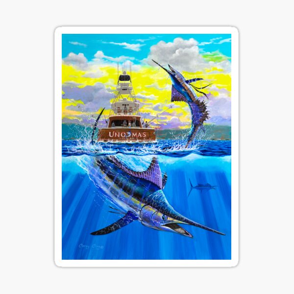 FLORDA STATE preppy sailfish and sport fishing boat waterproof sticker