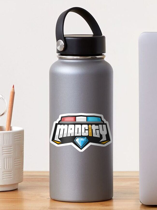 Madcity Sticker By Lukaslabrat Redbubble - roblox mad city bottle