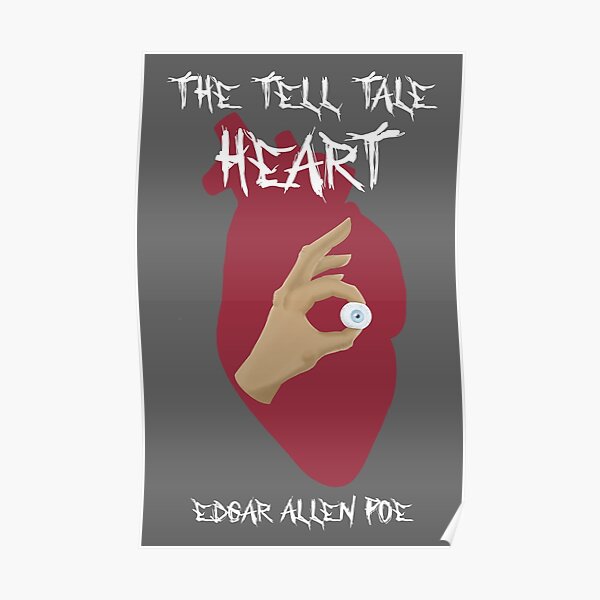 Tell Tale Heart with Text (transparent) Poster