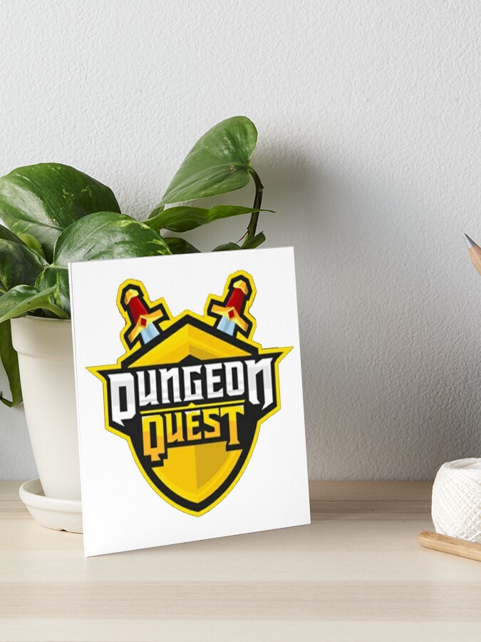 Dungeon Quest Art Board Print By Lukaslabrat Redbubble - roblox kick off glitch roblox dungeon quest max level