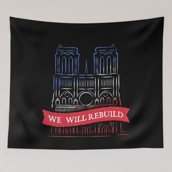 Item preview, We Will Rebuild Notre-Dame Cathedral Tshirt designed and sold by elijohn23.