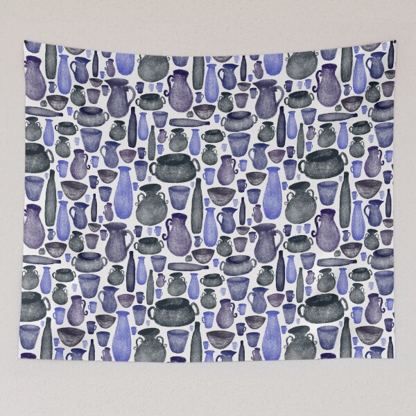 Item preview, Jugs, Cups and a Cheeky Little Guy in Blues designed and sold by Cal Heath.