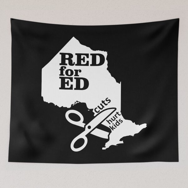 Item preview, Red For Ed Ontario Cuts Hurt Kids designed and sold by tracidperez.