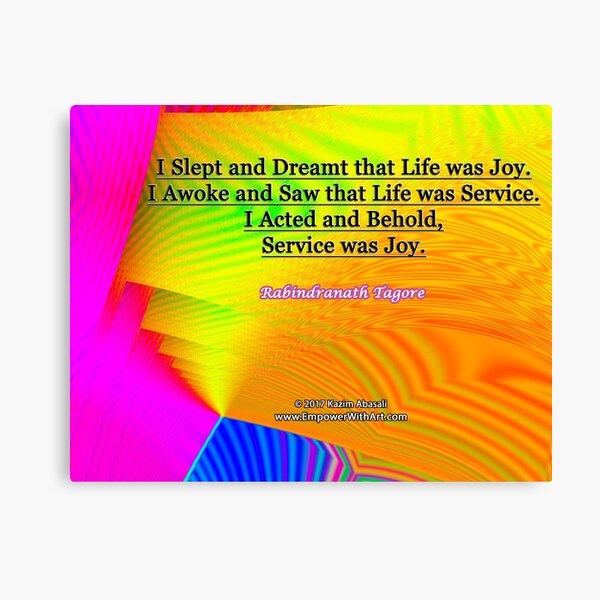 I Slept and Dreamt Canvas Print
