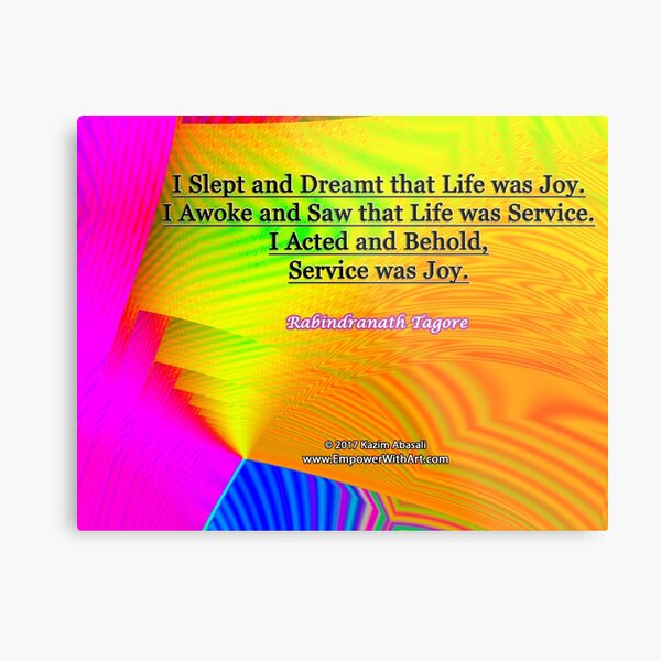 I Slept and Dreamt Metal Print
