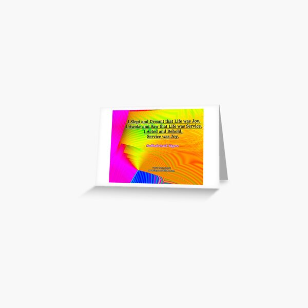 I Slept and Dreamt Greeting Card