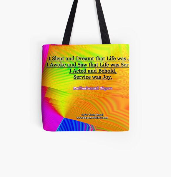 I Slept and Dreamt All Over Print Tote Bag