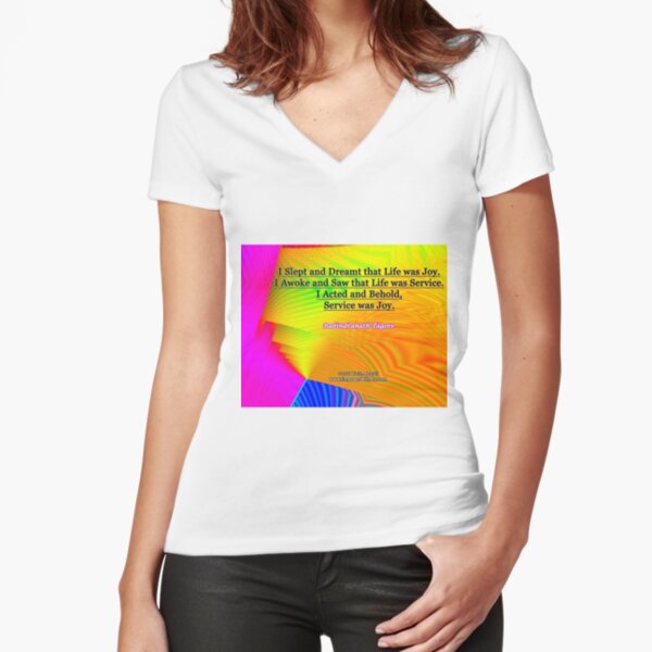 I Slept and Dreamt Fitted V-Neck T-Shirt